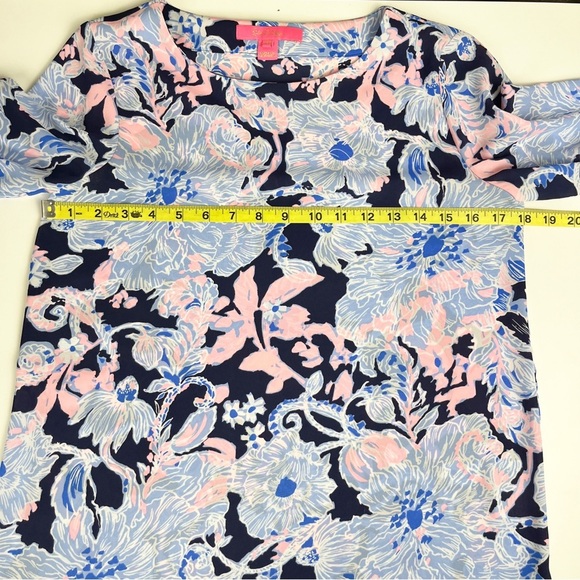 Lilly Pulitzer Langston Top XXS Amore Please Pink Purple Floral - Picture 8 of 8